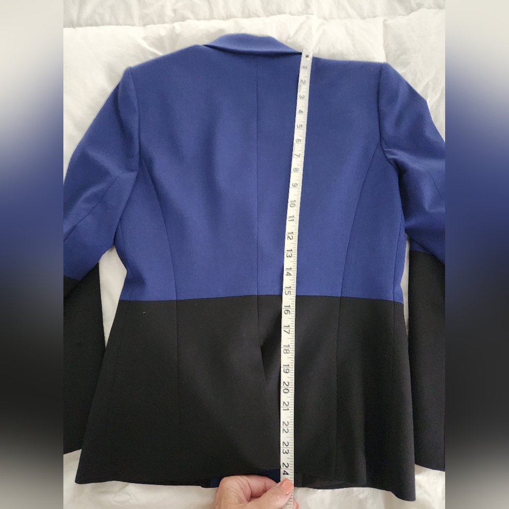 Theory Gabe Jacket Blazer Color Block Size 6 Wool… - image 7